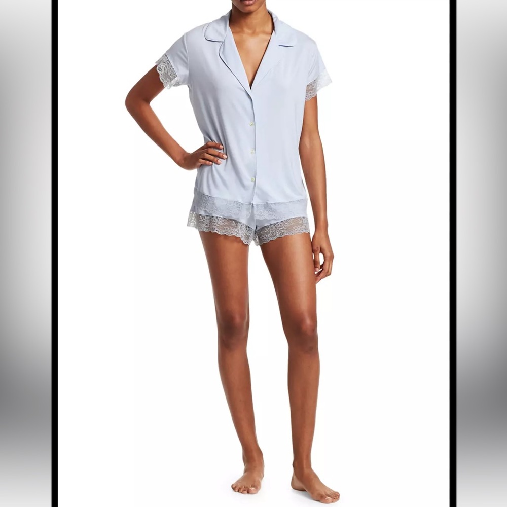 EBERJEY pajama set with lace detail.